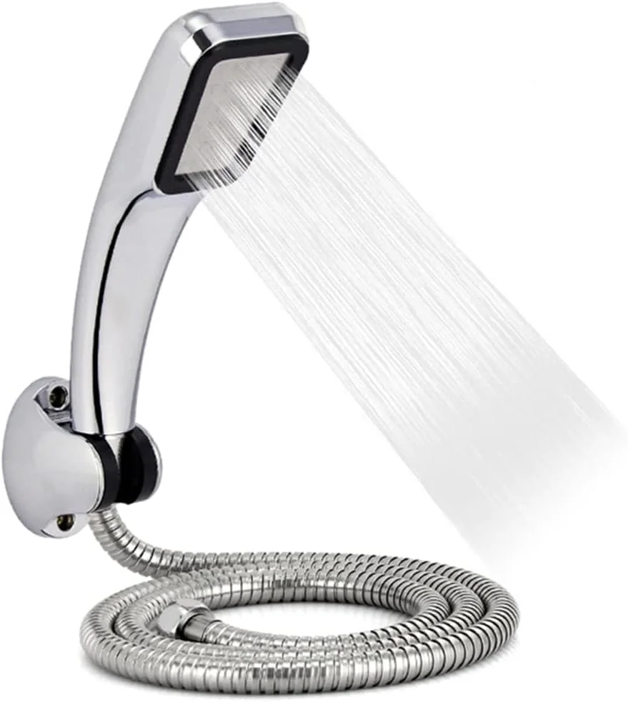 سردوش حمام روبیک با شلنگ 2 متری، دارای 300 سوراخ با فشار بالا، ست دوشی دستی صرفه جویی در آب (2 متر)