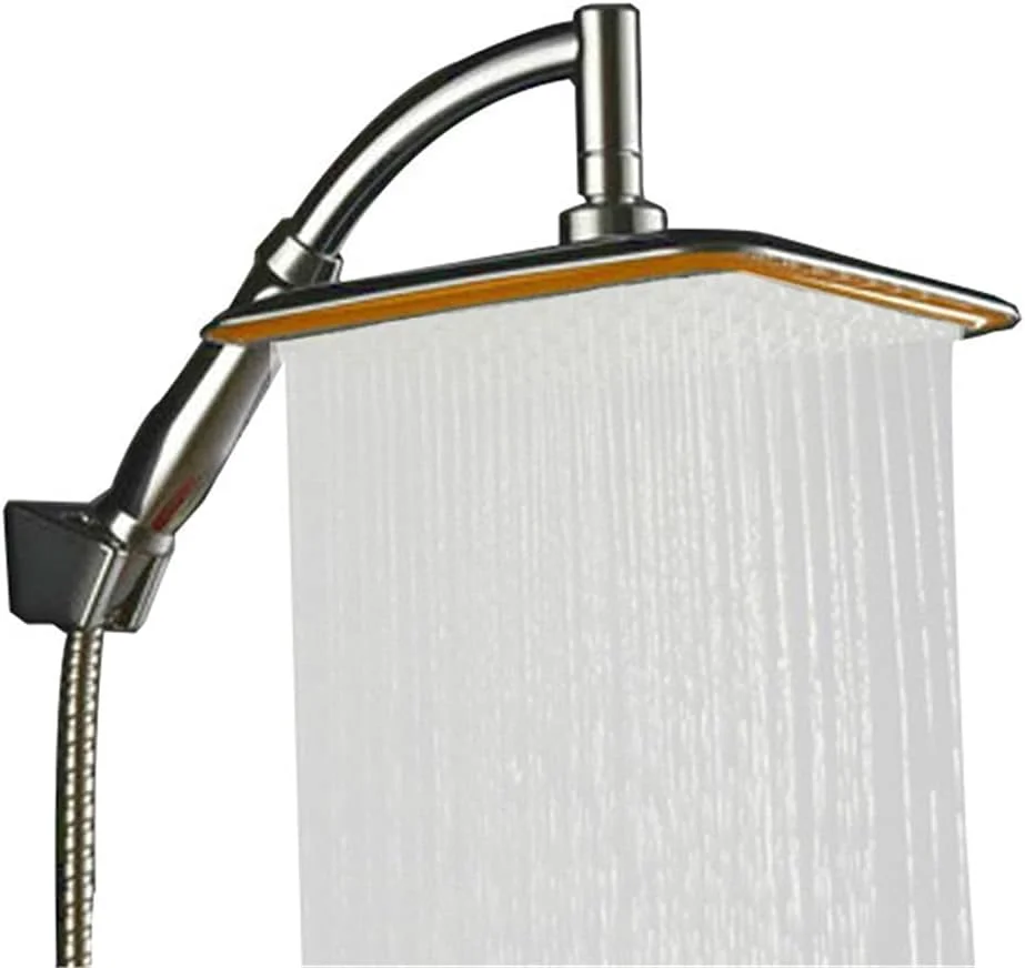 سردوش حمام بارانی 9 اینچی با قابلیت چرخش 360 درجه، روکش کروم ABS و بازوی افزایش طول