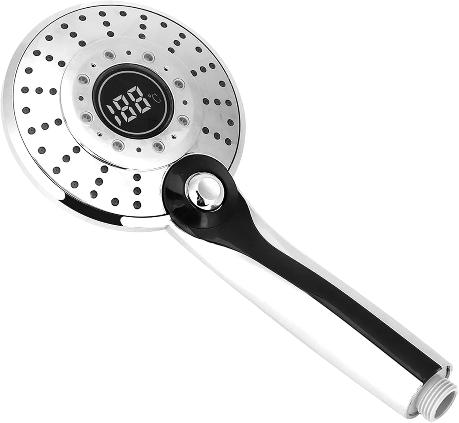 سردوش ال ای دی RvSky، دارای 3 حالت پاشش و نمایشگر دیجیتال، با کنترل دمای 3 رنگ و نور ال ای دی بادوام برای دوش حمام