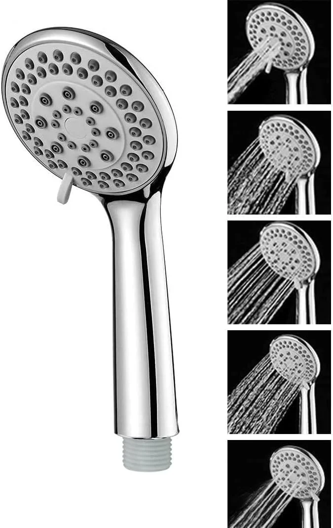 سردوش حمام روبیک، سردوش دستی جهانی با 5 حالت اسپری، سردوش کرومی خود تمیز شونده برای استفاده در خانه و باشگاه، مناسب برای کودکان و بزرگسالان