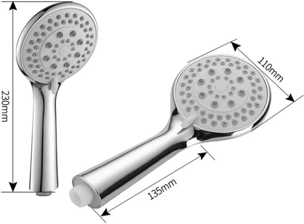 سردوش حمام روبیک، سردوش دستی جهانی با 5 حالت اسپری، سردوش کرومی خود تمیز شونده برای استفاده در خانه و باشگاه، مناسب برای کودکان و بزرگسالان