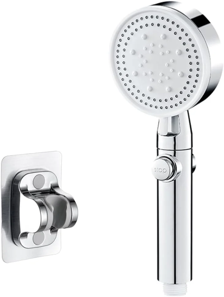 دوش دستی پرفشار با شلنگ، سر دوش جداشدنی با 6 حالت پاشش، لوازم جانبی نازل اسپری دستی، C، 1