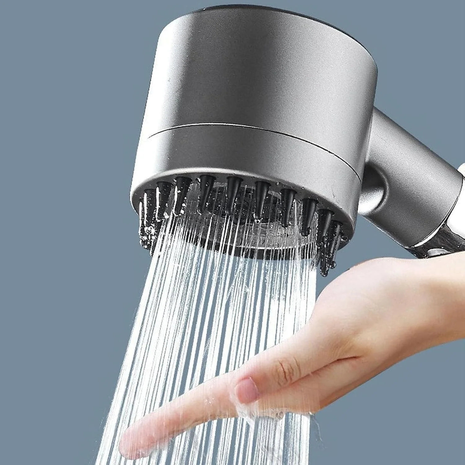 سردوش فیلتردار یون با شلنگ - سردوش تقویت فشار آب، سردوش توربو با تنظیمات قابل تغییر (2 عدد)