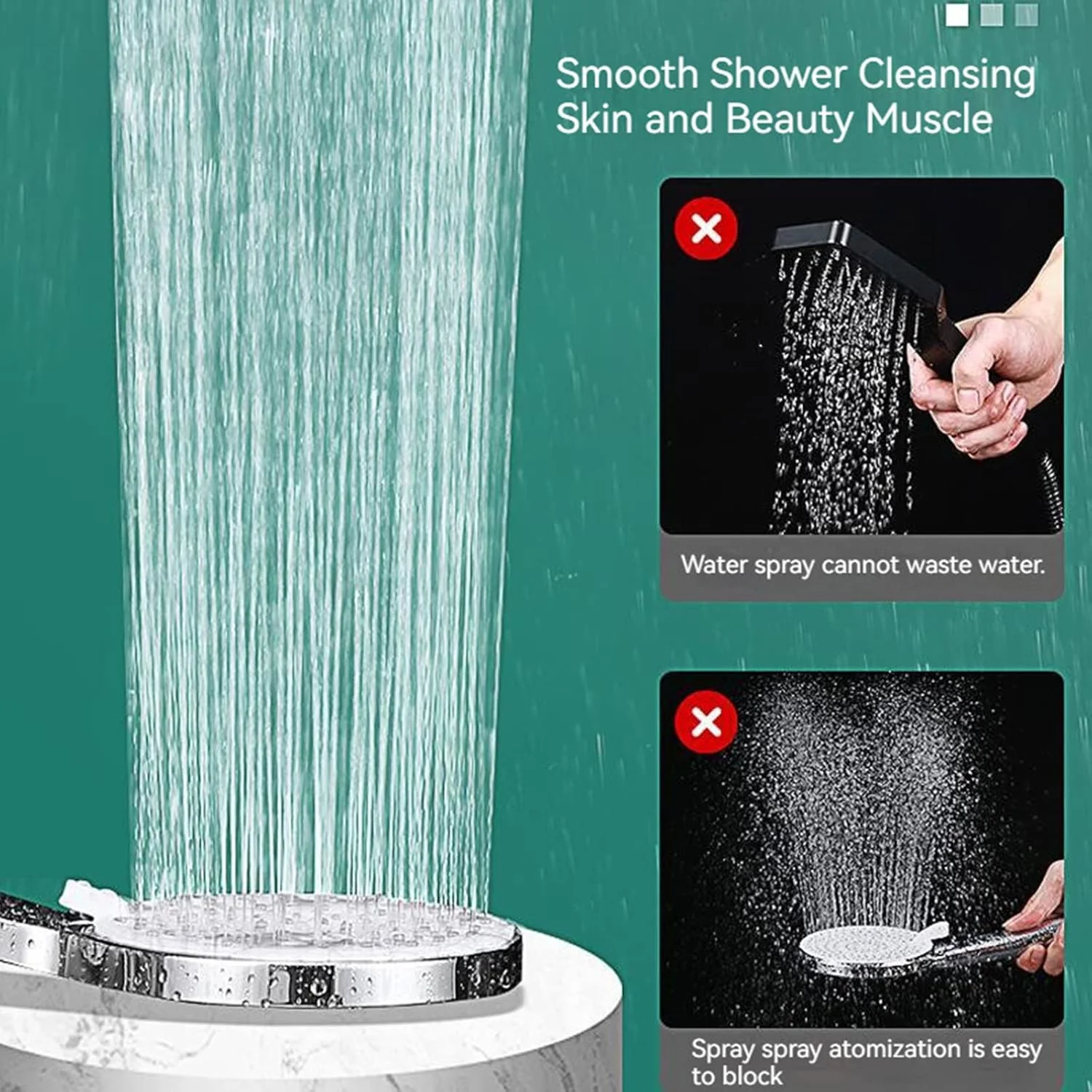 سردوش حمام دستی جداشدنی با فشار قوی، سردوش بارانی با 5 حالت اسپری