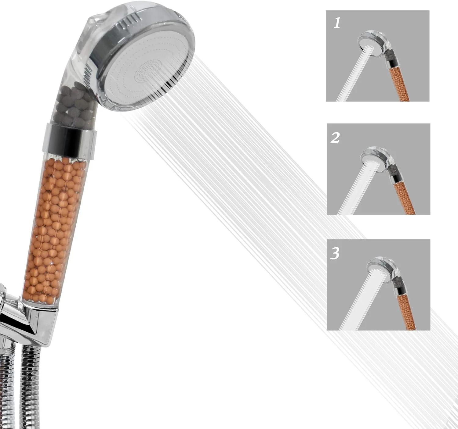 سردوش حمام، دارای 3 حالت عملکرد، فیلتر دار با فشار قوی و صرفه جویی در آب (سردوش حمام)