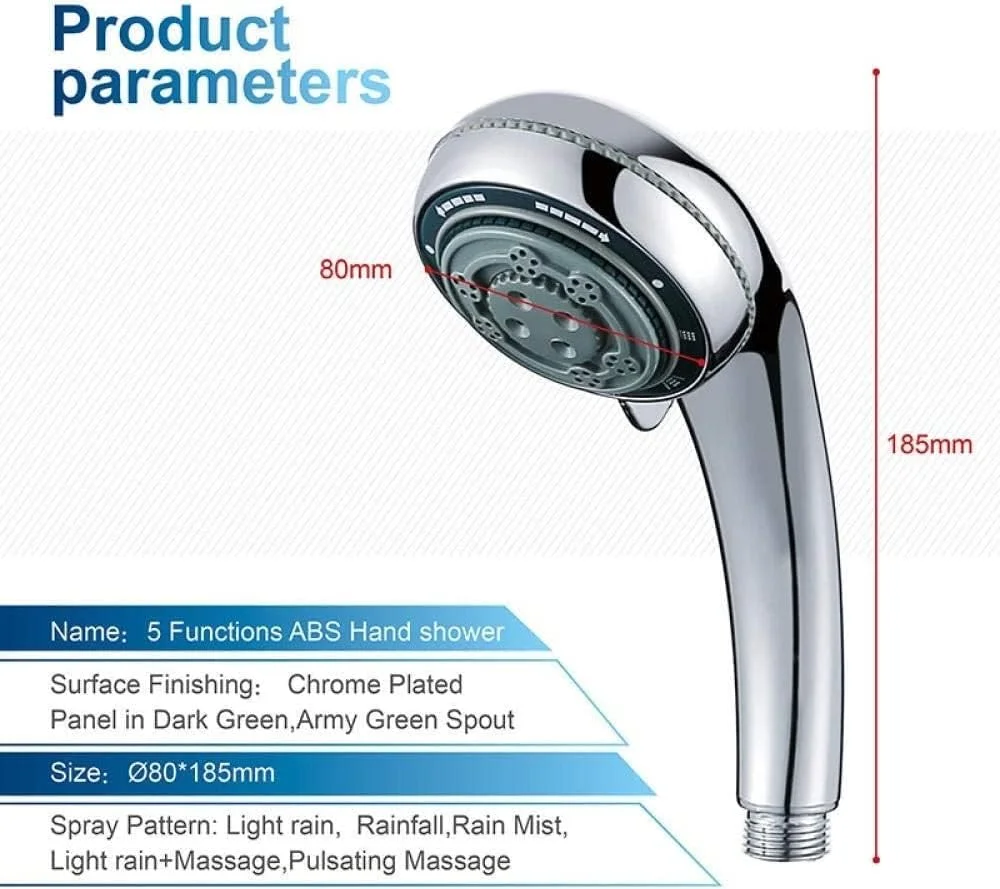 سردوش حمام با 5 حالت مختلف، سردوش دستی تک حالته با روکش کروم براق