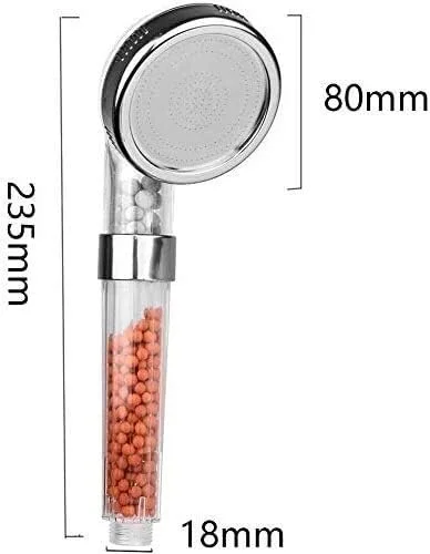 سردوش دستی فیلتردار فشار قوی با قابلیت تنظیم جریان آب و توپک های معدنی