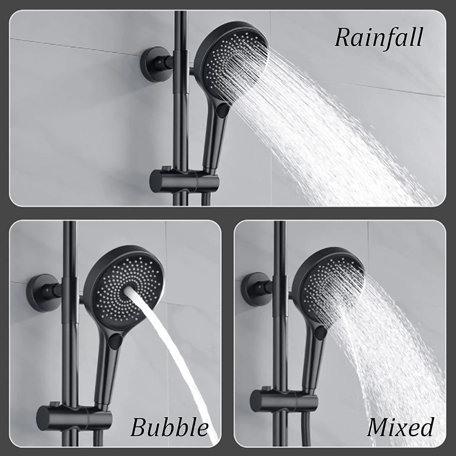 سردوش دستی ABS چند منظوره گرد خاکستری