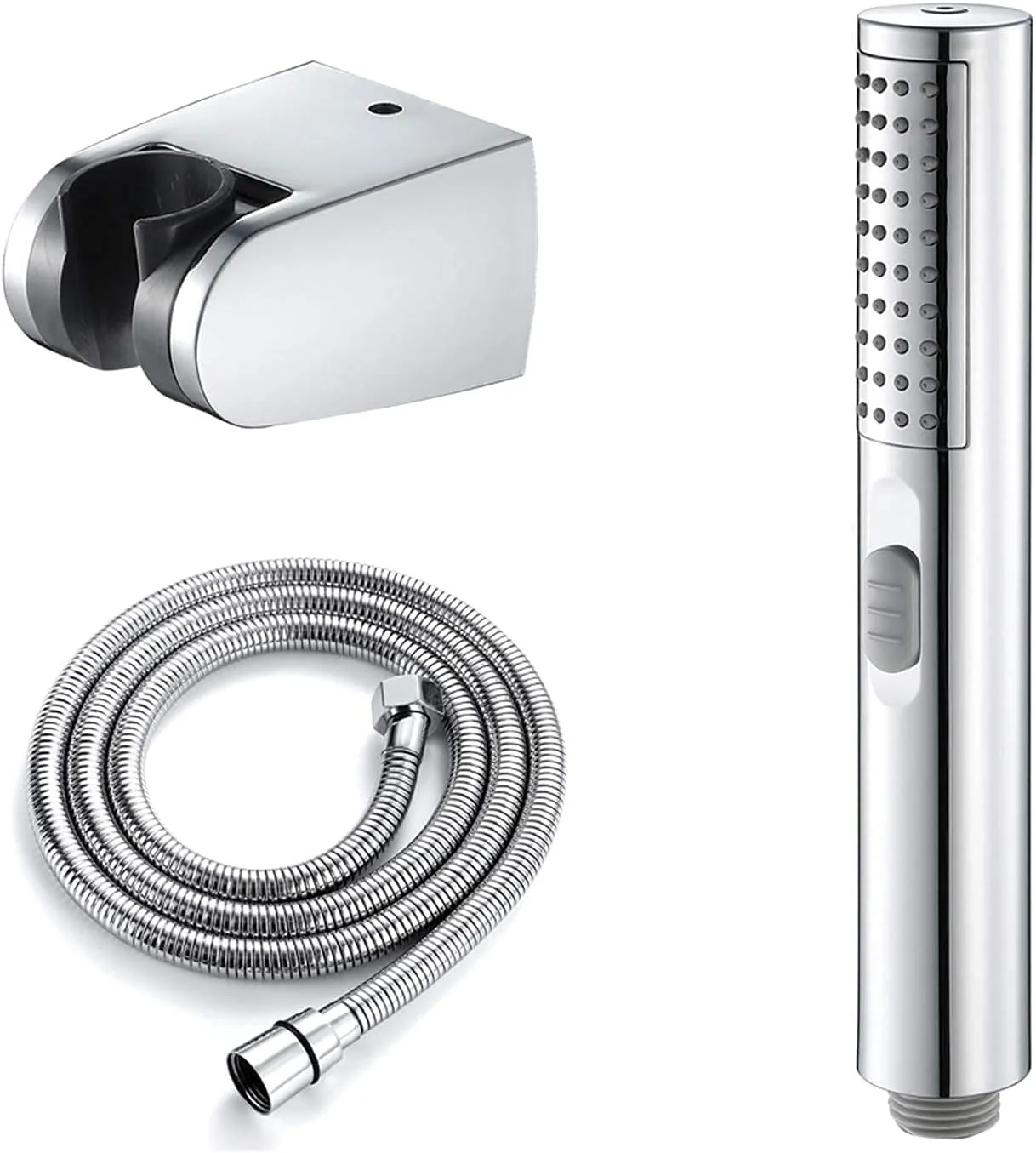 سردوش دستی ABS با دو حالت پاشش و نازل سیلیکونی به همراه شلنگ