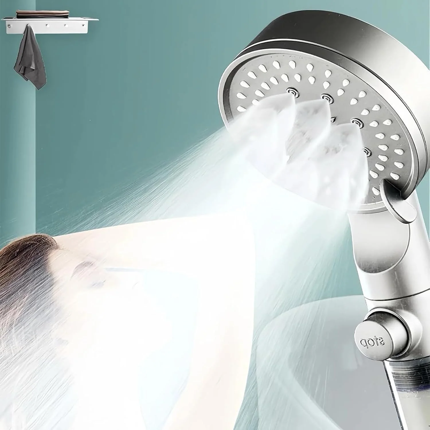 سردوش حمام با فیلتر، سردوش دستی صرفه جویی در آب - کیت سردوش راه حل آب سخت با شلنگ و براکت برای اسپا، هتل، سرویس بهداشتی، آپارتمان، زندگی در RV و مصارف خانگی