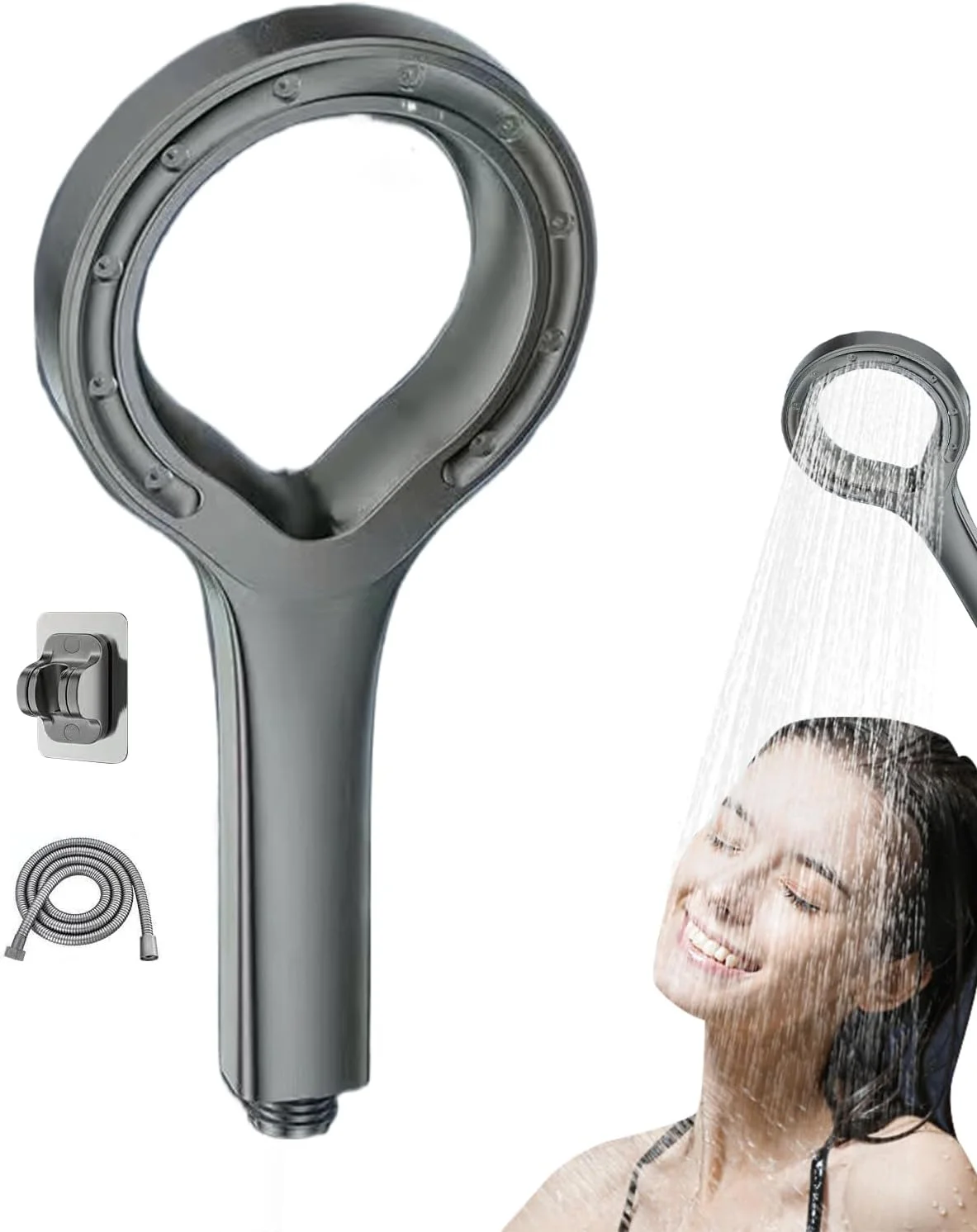 سردوش دستی - اسپری دستی با فشار قوی | لوازم جانبی ارگونومیک حمام برای تمیز کردن حیوانات خانگی، استفاده در منزل و مسافرت