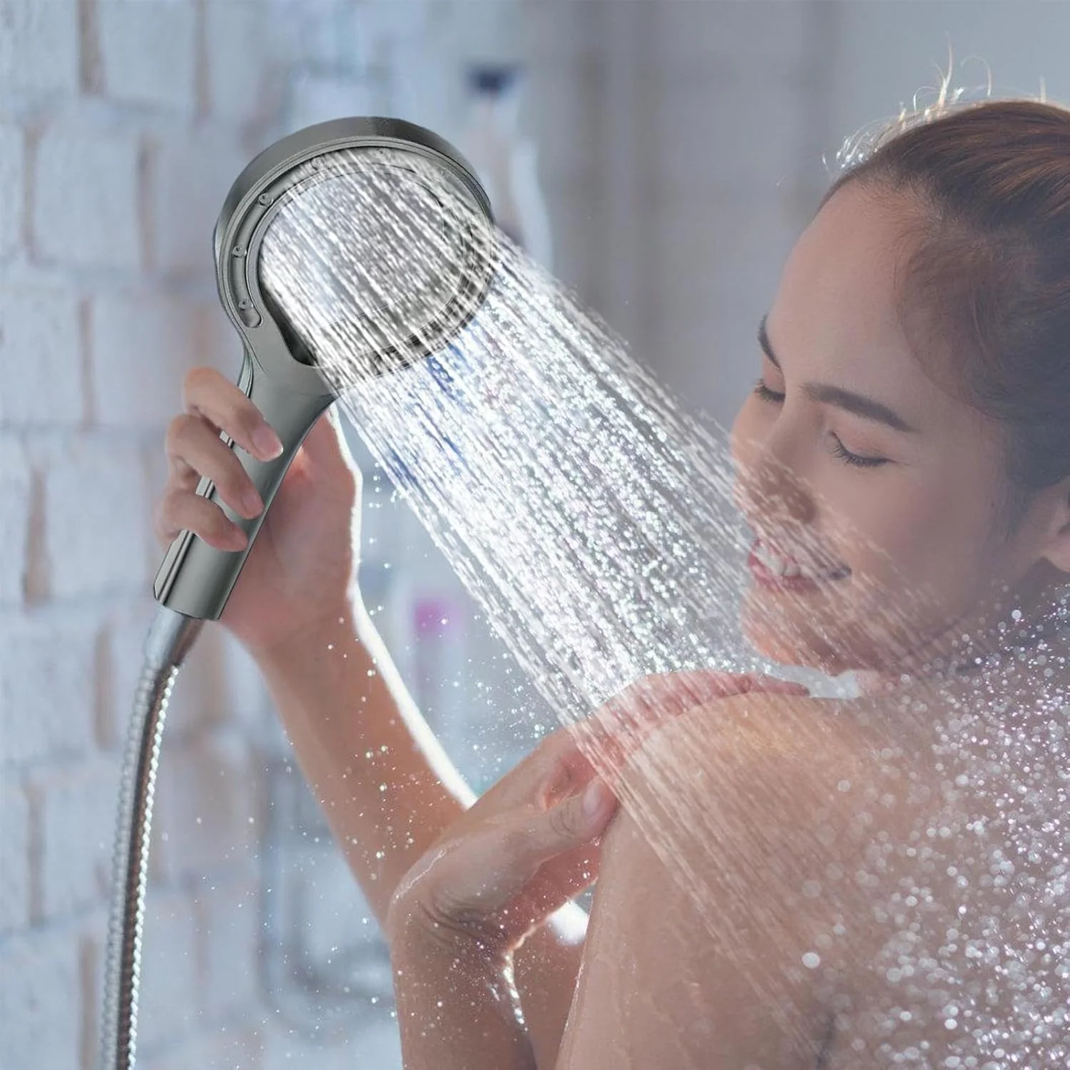 سردوش دستی - اسپری دستی با فشار قوی | لوازم جانبی ارگونومیک حمام برای تمیز کردن حیوانات خانگی، استفاده در منزل و مسافرت