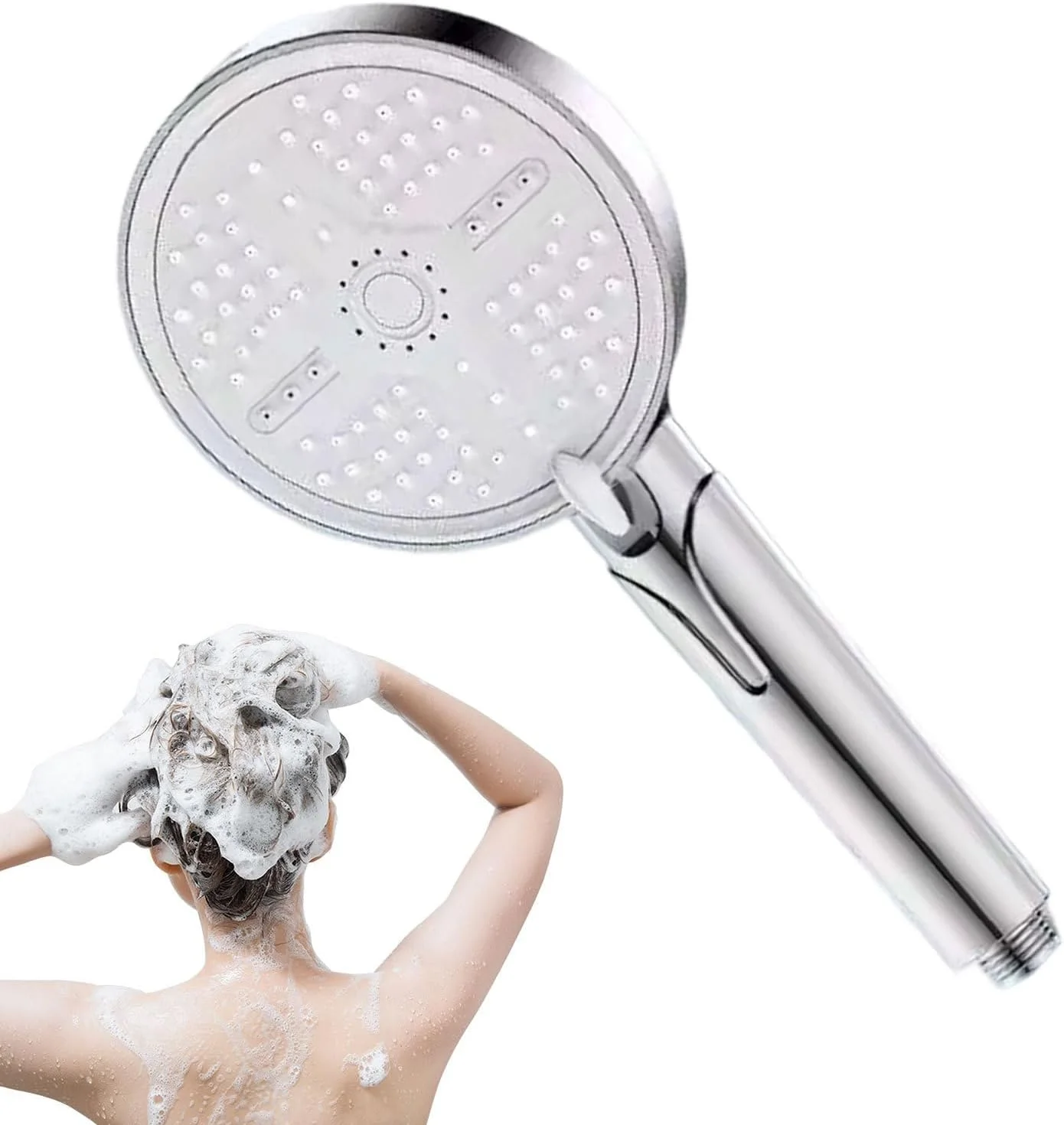 سردوش حمام با سر دوشی دستی - سردوش دستی تقویت کننده فشار | دارای 5 حالت مختلف، لوازم جانبی حمام برای خانه، آپارتمان، هتل، خوابگاه، شستشو، حمام کردن، تمیز کردن حیوانات خانگی، کودکان و بزرگسالان