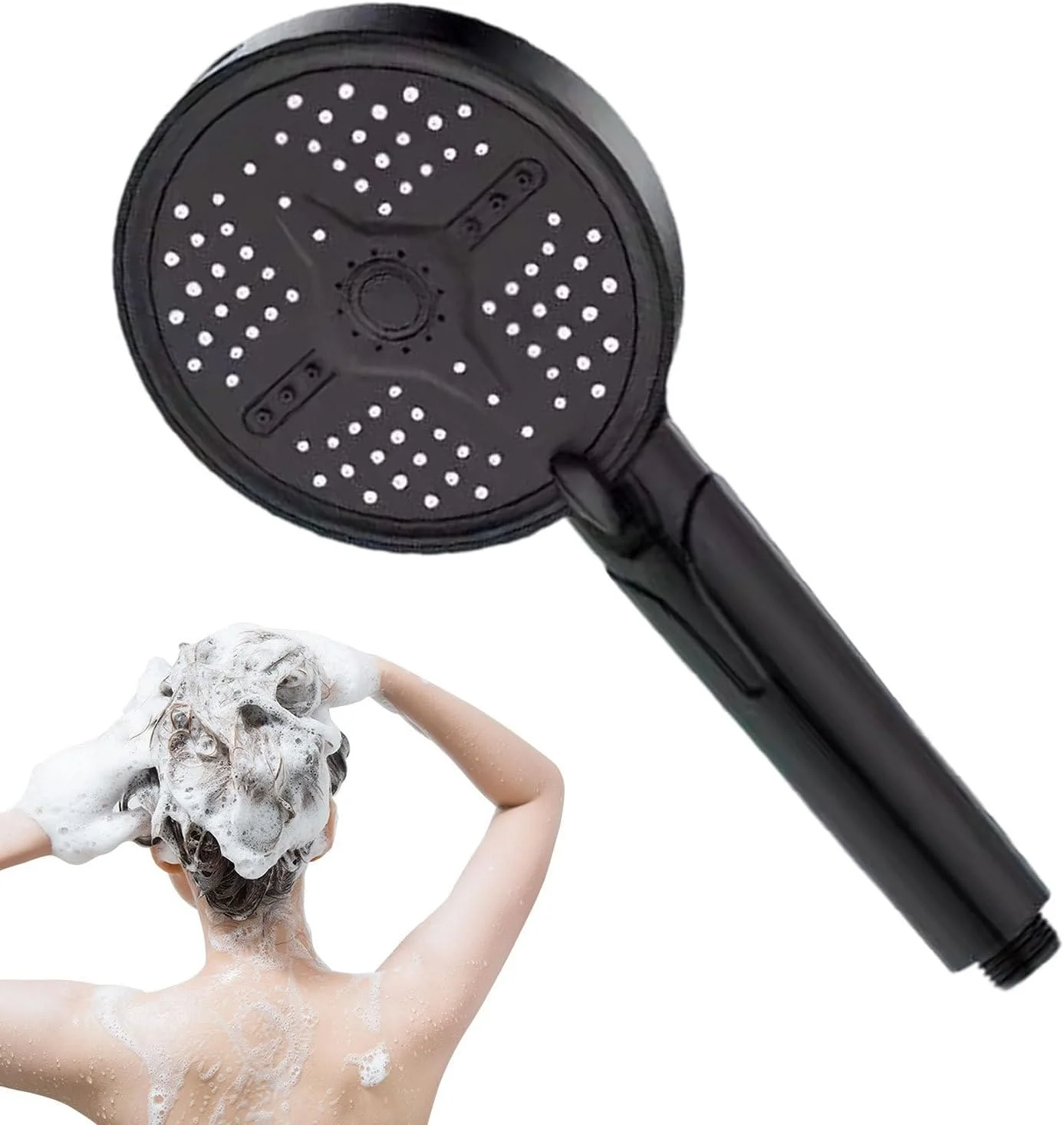 سردوش حمام با سر دوشی دستی - سردوش فشاری با اسپری دستی | سردوش اسپری آب باران 5 حالته برای آپارتمان، خوابگاه، هتل، نظافت منزل، دوش گرفتن، حمام کردن، شستشو