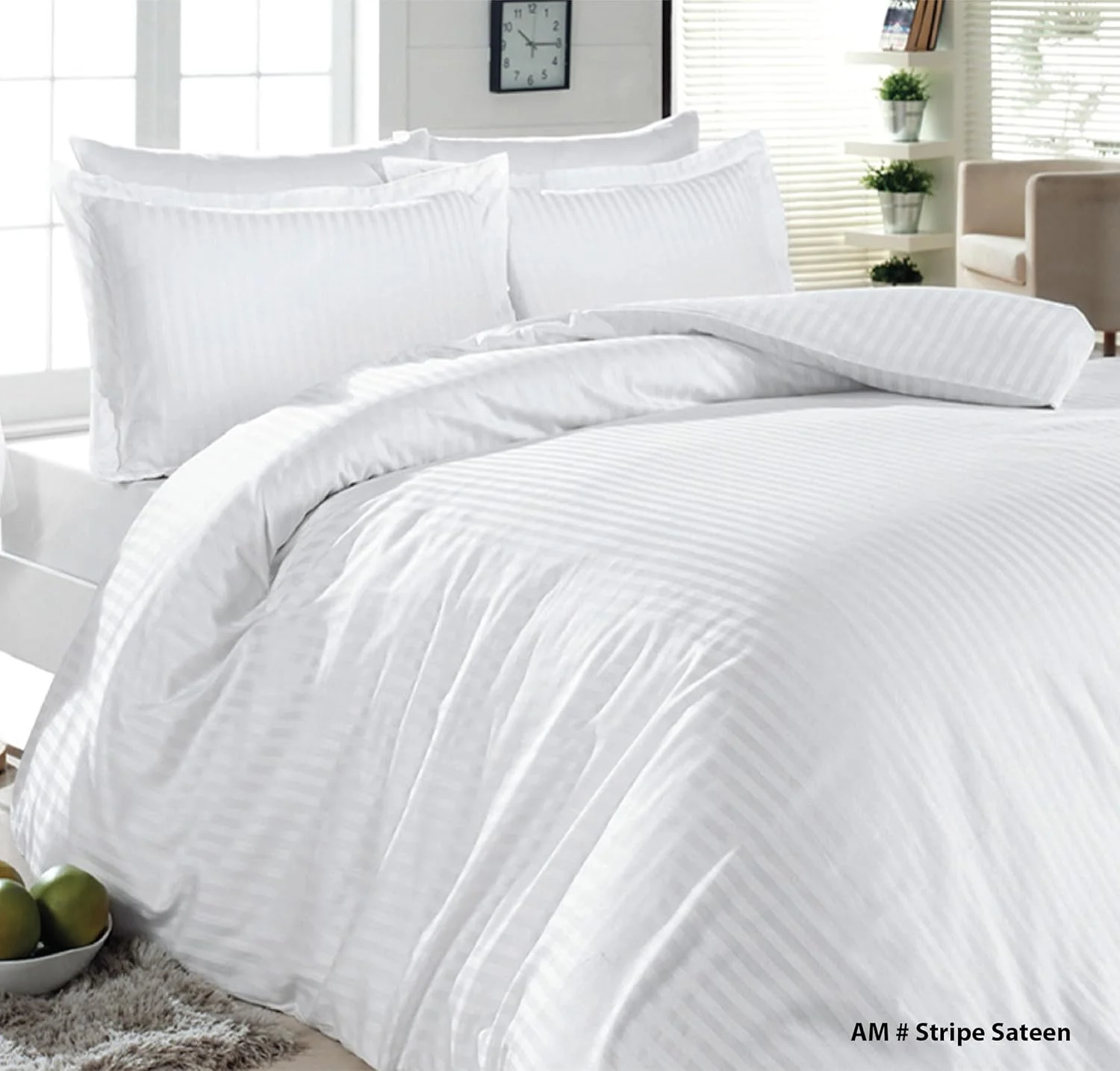 ست ملحفه راه راه ساتن نخی خالص 2 سانتی متری آملی 4 تکه سایز یک نفره (120 x 200 + 35 سانتی متر) شامل روکش لحاف، ملحفه کش دار و 2 روبالشی آکسفورد و 2 روبالشی استاندارد، بهترین انتخاب برای منزل ست ملحفه راه راه ساتن نخی خالص 2 سانتی متری آملی 4 تکه سایز یک نفره (120 x 200 + 35 سانتی متر) شامل روکش لحاف، ملحفه کش دار و 2 روبالشی آکسفورد و 2 روبالشی استاندارد، بهترین انتخاب برای منزل