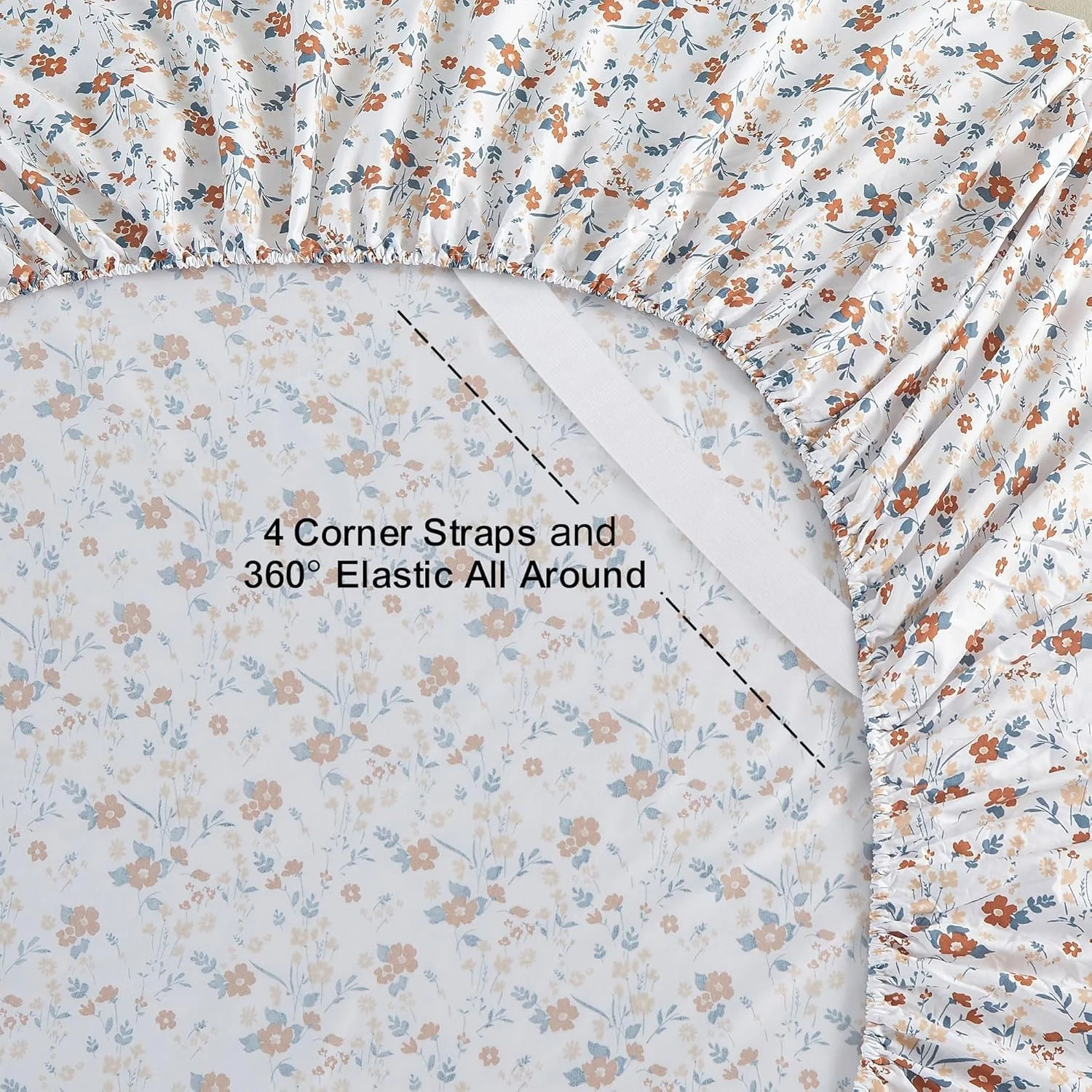 ست ملحفه تخت خواب سافتان، 4 تکه، طرح گلدار نارنجی، جنس میکروفیبر برس خورده، ست روتختی شیک، ملحفه های نرم و لطیف و قابل تنفس سایز کویین، نارنجی ست ملحفه تخت خواب سافتان، 4 تکه، طرح گلدار نارنجی، جنس میکروفیبر برس خورده، ست روتختی شیک، ملحفه های نرم و لطیف و قابل تنفس سایز کویین، نارنجی