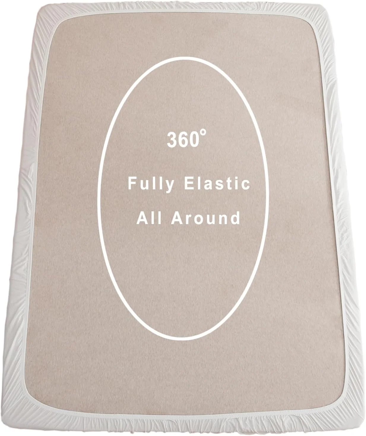 ملحفه کشدار نخی بافت جرسی PURE ERA (فقط ملحفه کشدار) جیب خیلی عمیق تا 38 تا 50 سانتیمتر، فوقالعاده نرم، راحت و تنفسپذیر، سفید مایل به کرم، کینگ ملحفه کشدار نخی بافت جرسی PURE ERA (فقط ملحفه کشدار) جیب خیلی عمیق تا 38 تا 50 سانتیمتر، فوقالعاده نرم، راحت و تنفسپذیر، سفید مایل به کرم، کینگ