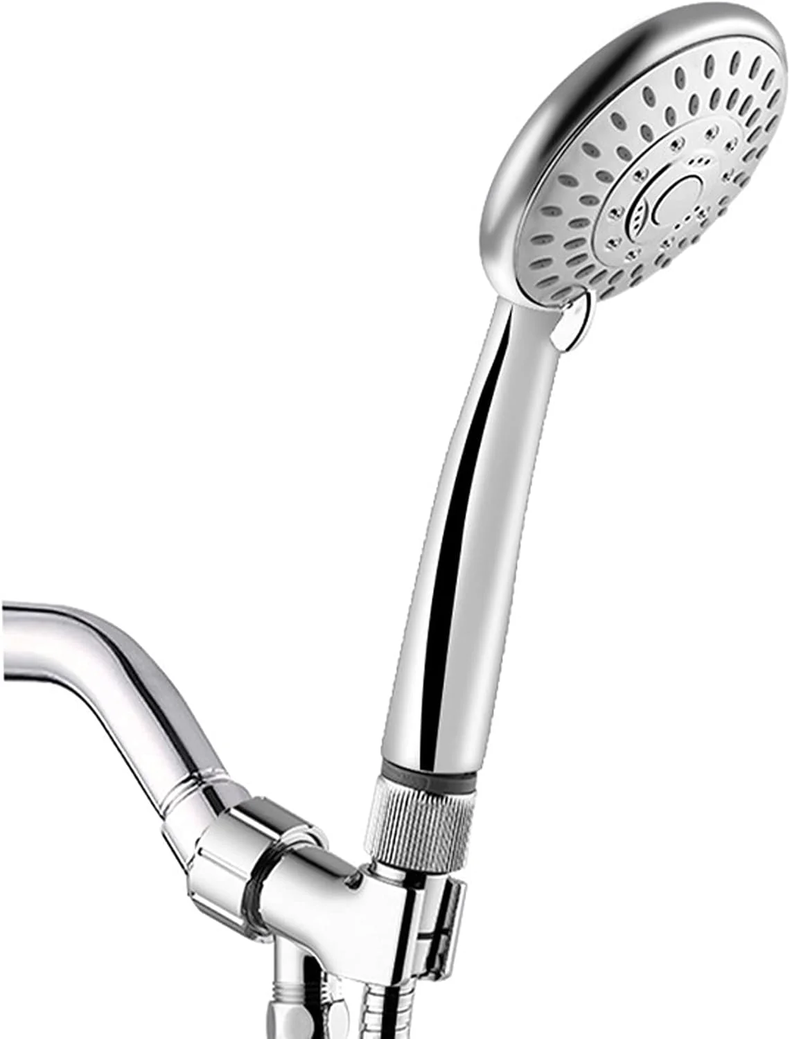 سردوش حمام فشار قوی ABS گرد با شلنگ 1.5 متری و 5 حالت پاشش آب با روکش کروم