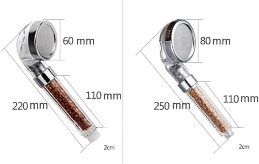 سردوش حمام با فیلتر، فشار قوی، توربو و صرفه جویی در آب، فیلتراسیون یونی دستی