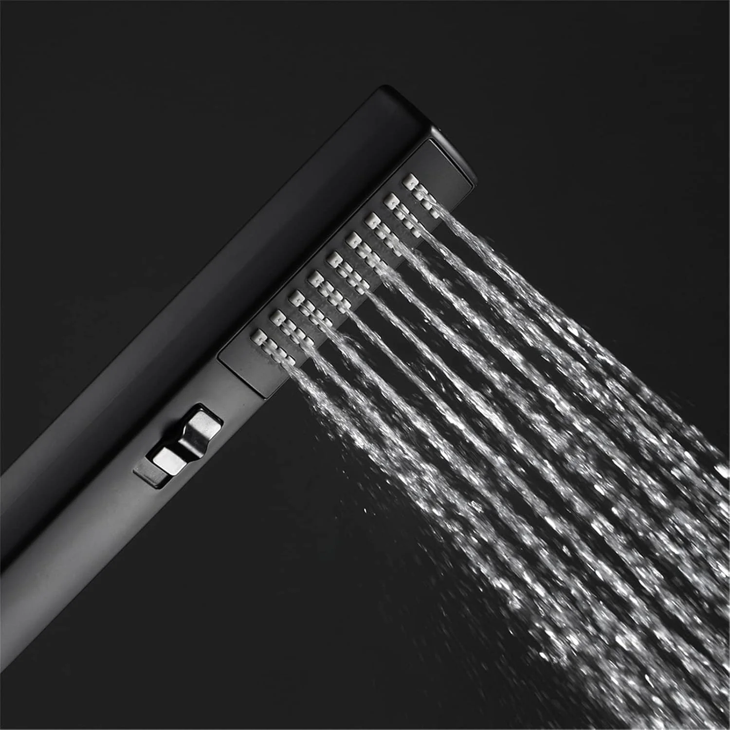 سری دوش دستی ترکیبی با فشار آب بالا و صرفه جویی در مصرف آب به همراه دکمه توقف، سری دوش دستی 2 حالته با شلنگ 1.5 متری و براکت زاویه دار - مشکی گرد