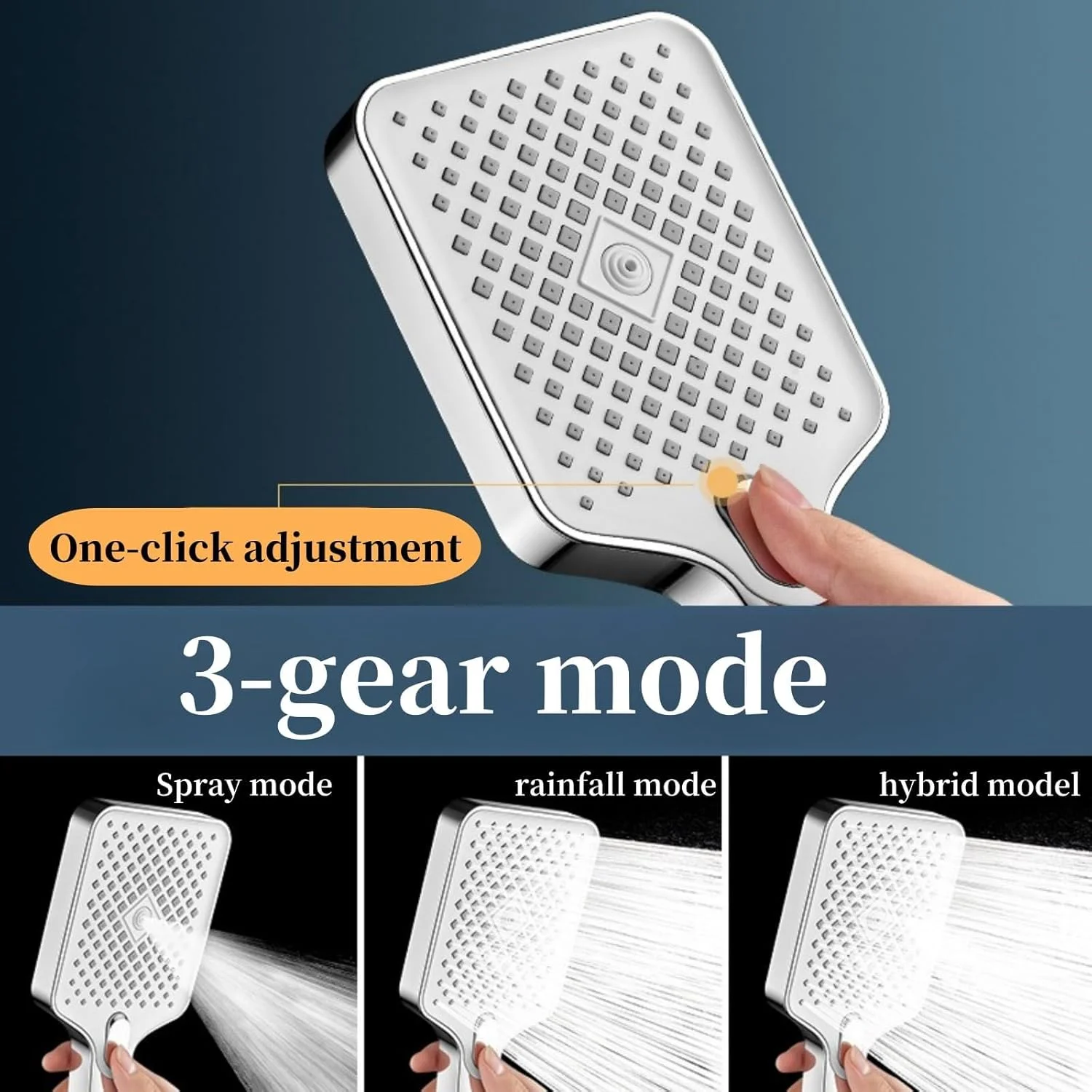 سردوش حمام فشار قوی، سردوش قدرتمند با 3 حالت، سردوش دستی یونیورسال برای فشار آب کم