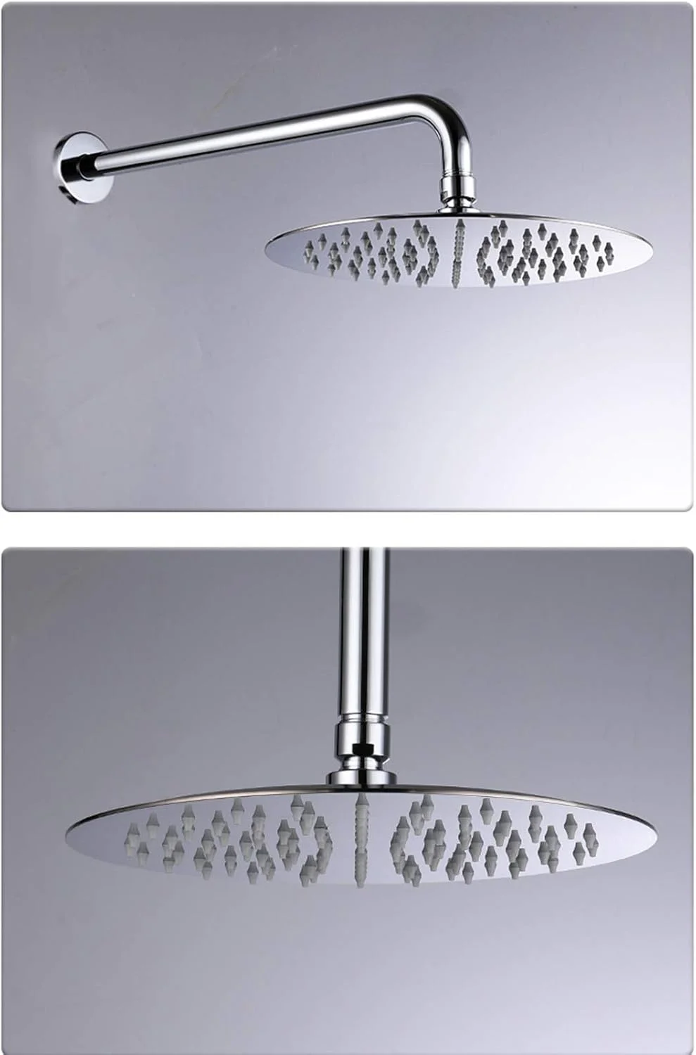 ست دوش کروم، ست شیر دوش با سردوش بارانی 8/10 اینچی و ست دوش دستی دیواری (شامل شیر مخلوط کن دوش)