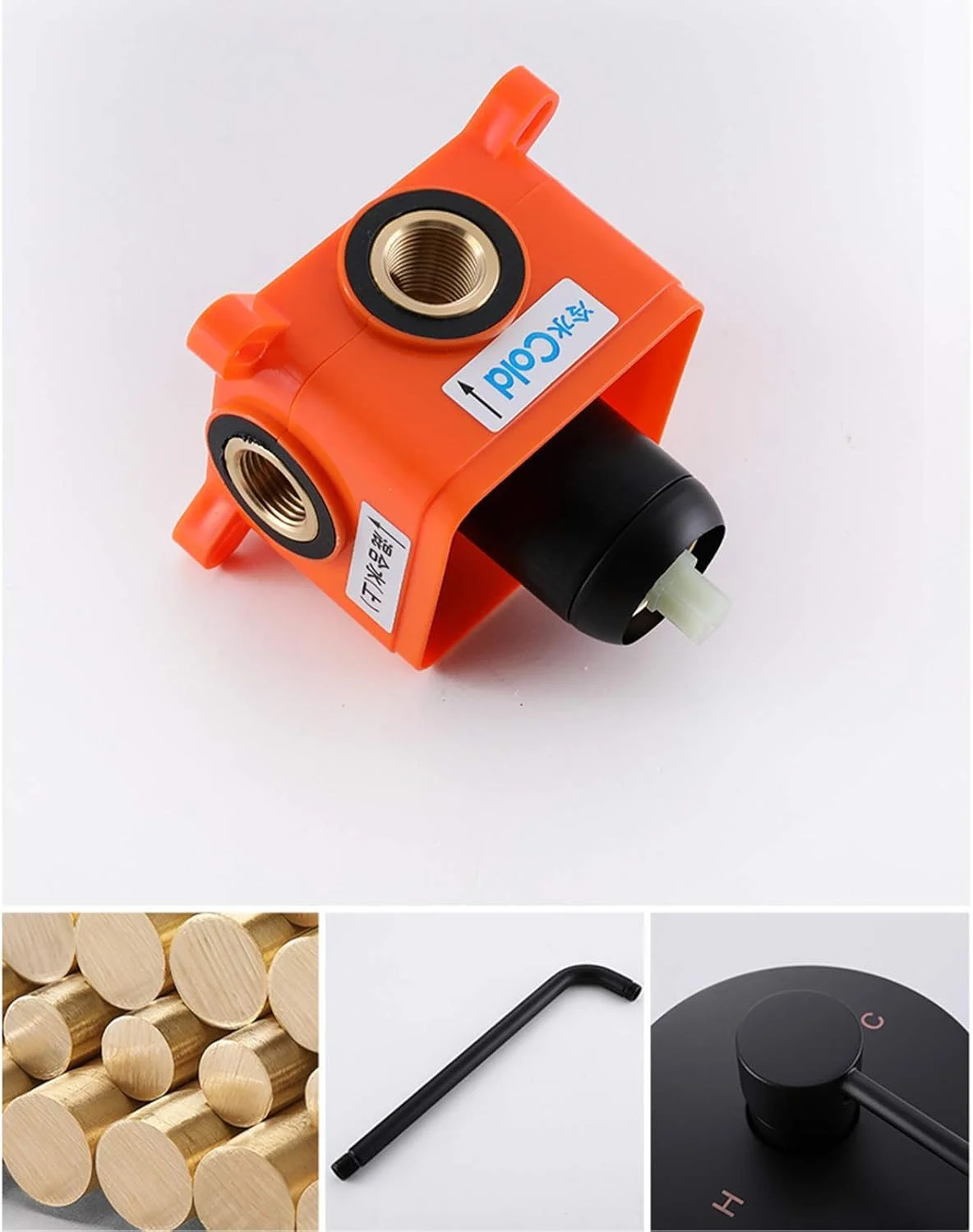 ست دوش کروم، ست شیر دوش با سردوش بارانی 8/10 اینچی و ست دوش دستی دیواری (شامل شیر مخلوط کن دوش)