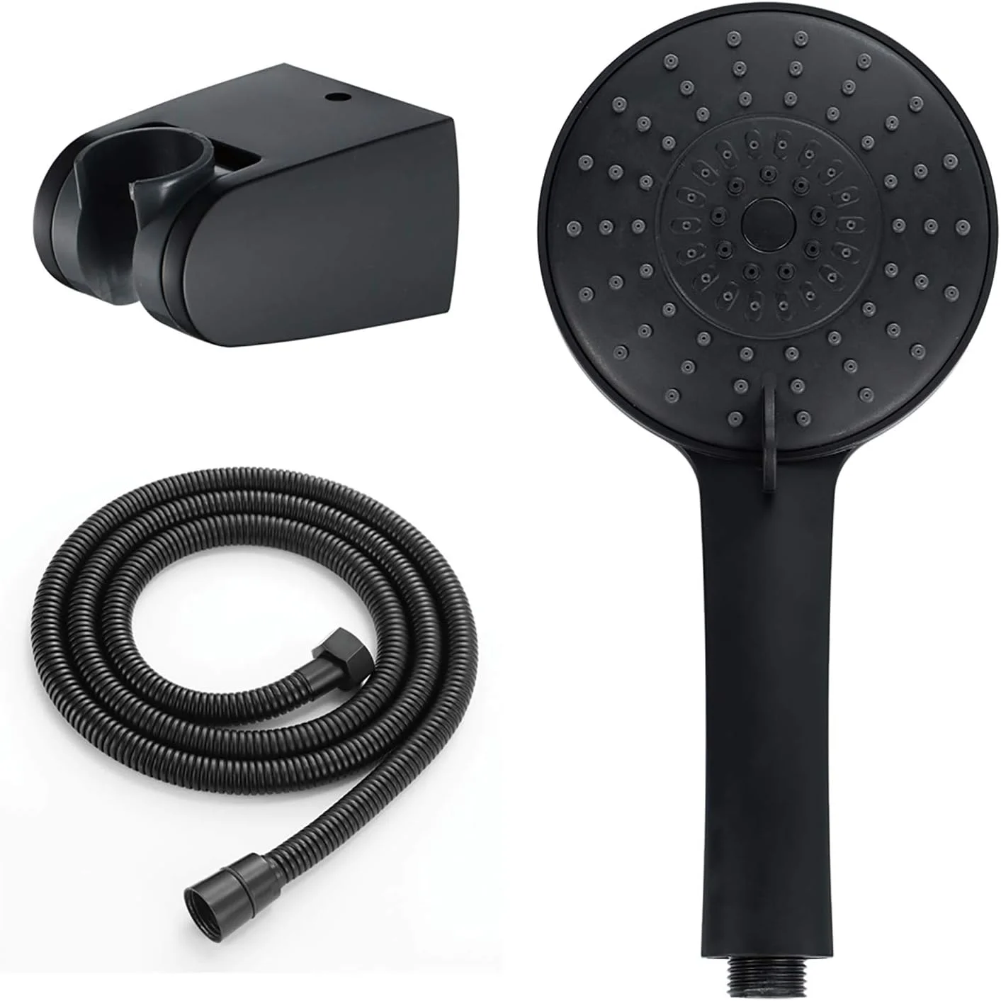 مجموعه دوش دستی سر دوش مشکی، سر دوش بارانی، سر دوش 3 حالته، سر دوش دستی گرد با شلنگ دوش