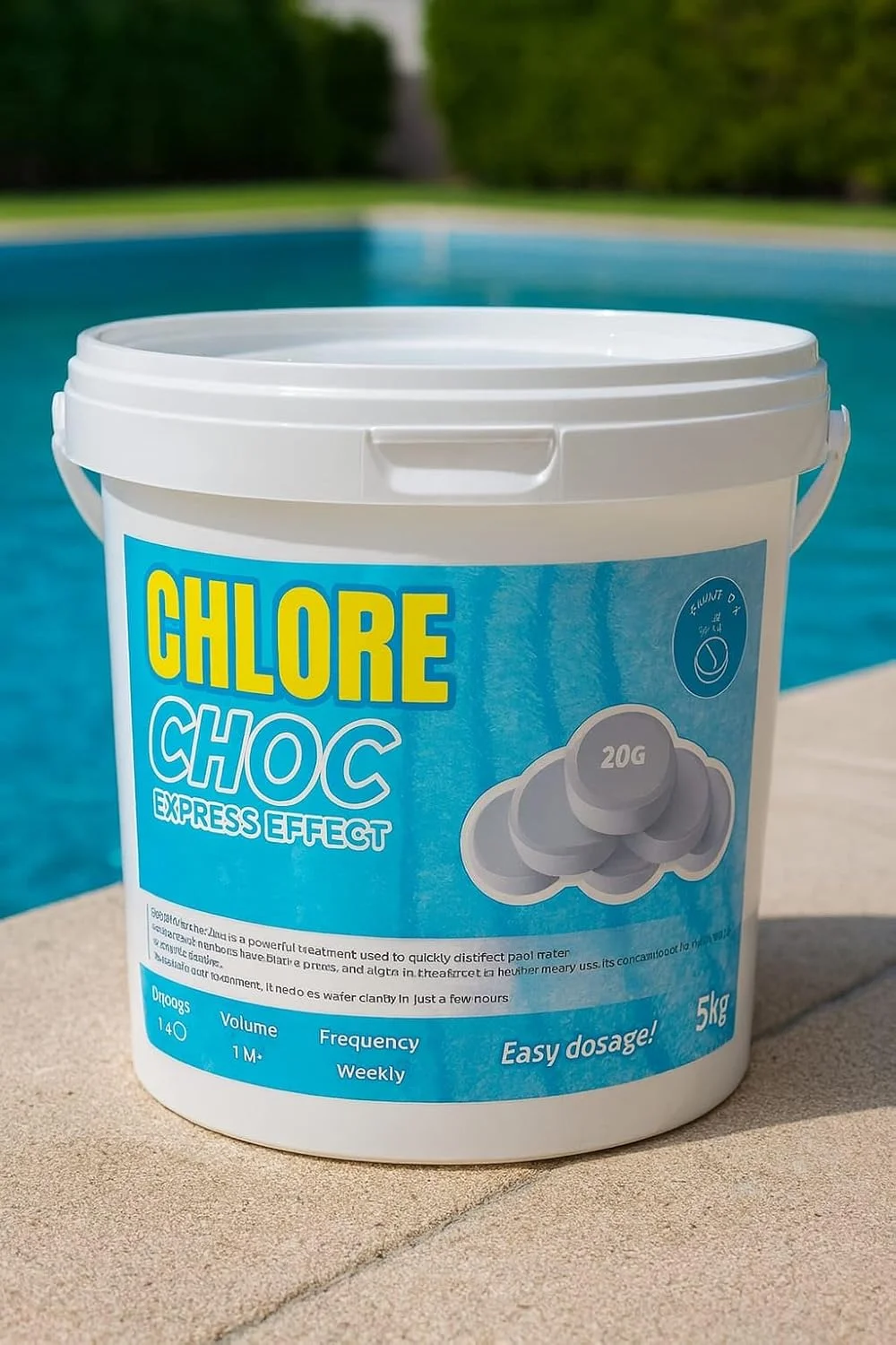 گرانول کلر سریع حل شونده 20 گرمی - ضدعفونی کننده سریع استخر برای گندزدایی فوری - از بین برنده باکتری ها، جلبک ها و آلاینده های آلی - ایده آل برای تمیز کردن معمول - بسته 5 کیلوگرمی