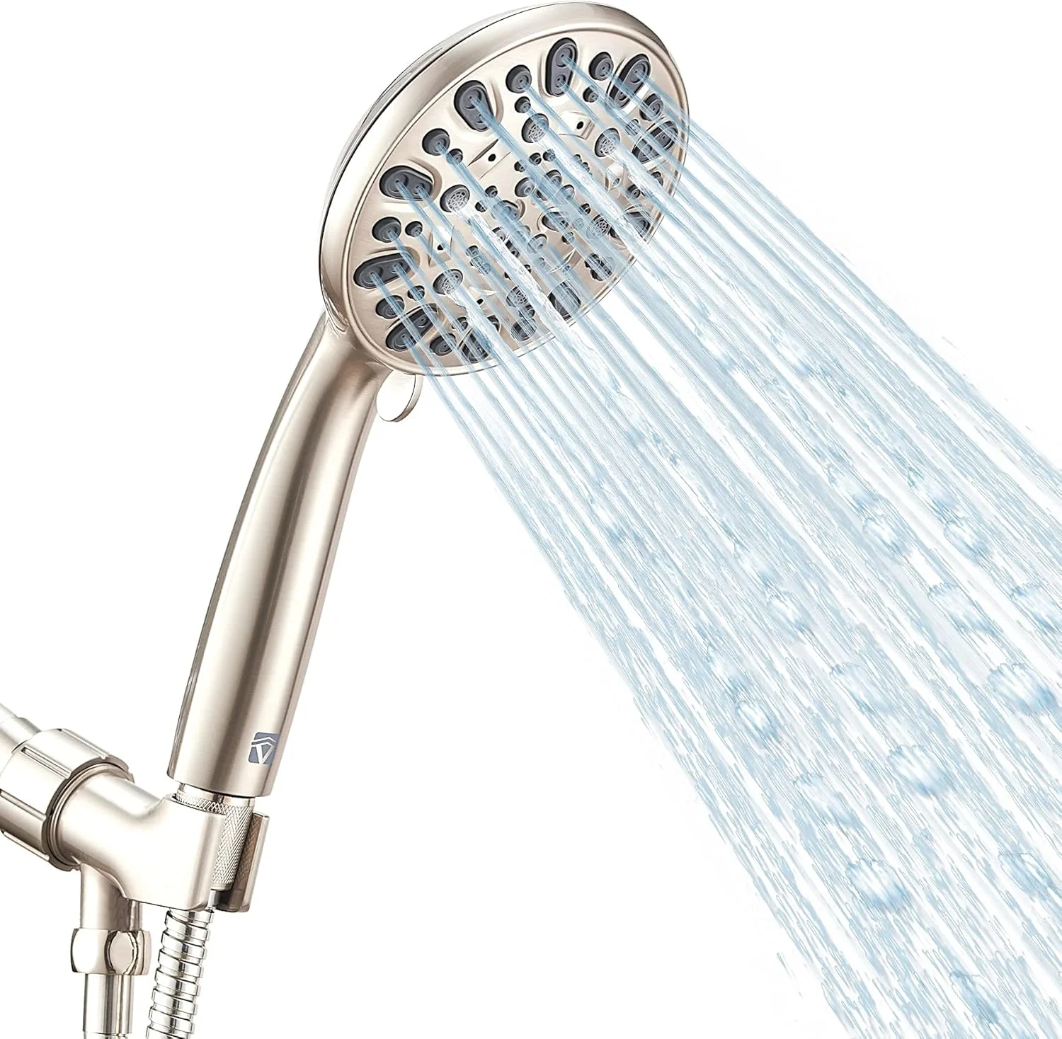 سری دوش دستی فشار قوی با 7 حالت مختلف، به همراه شلنگ استیل و پایه قابل تنظیم برای لذت بردن از دوش گرفتن، حتی با جریان آب کم