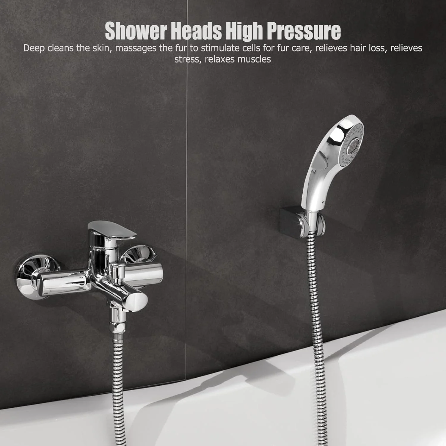 سردوش های حمام فشار قوی، تمیز کننده عمیق، دسته ارگونومیک، سردوش های دستی با تنظیمات دو سطحی قابل گسترش در دوش برای ماساژ