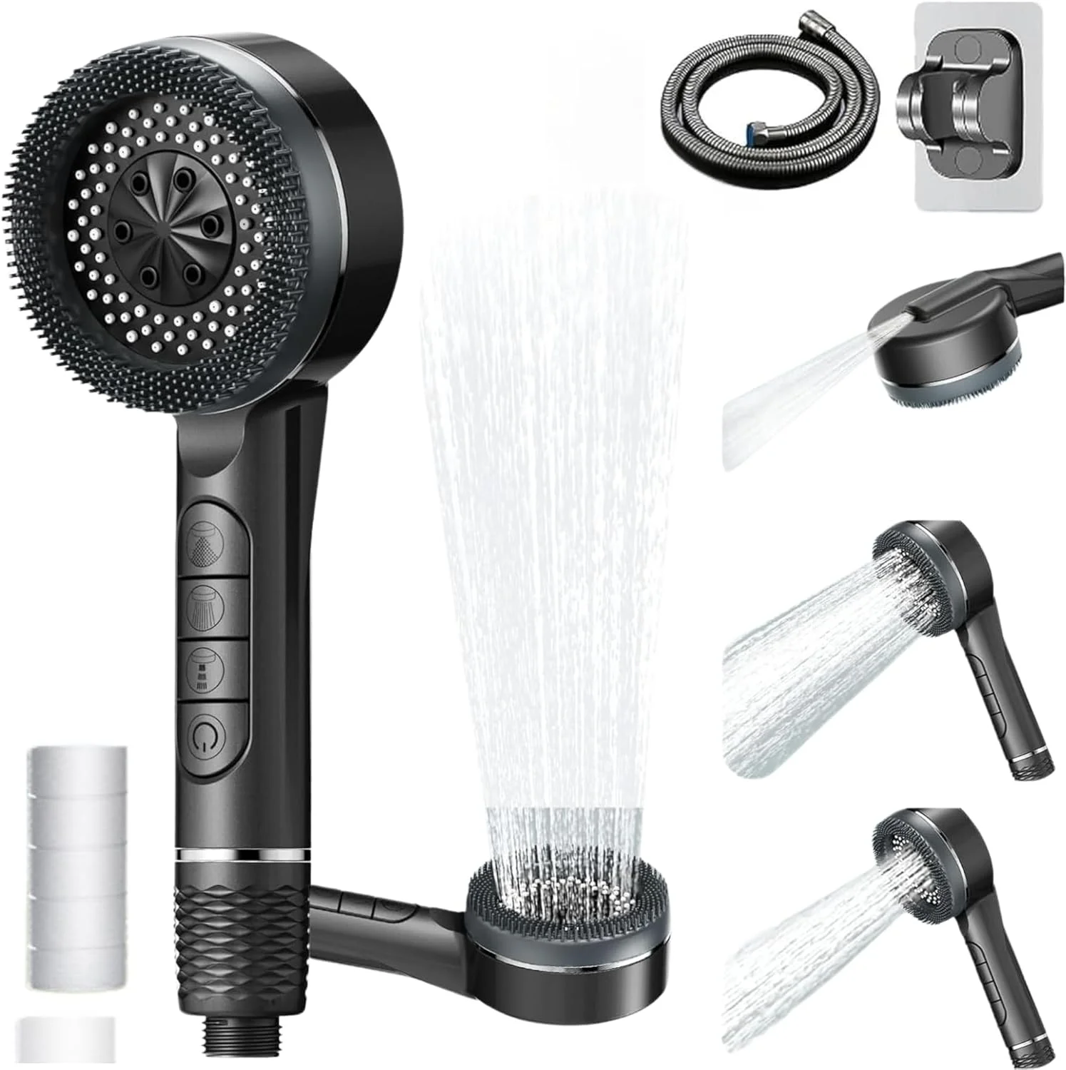 سردوش دستی فیلتردار Simbaa Mall™ – سردوش فشار قوی 5 حالته با دکمه برای تغییر آسان | شامل سردوش، فیلتر، شلنگ و سردوش دستی فشار قوی