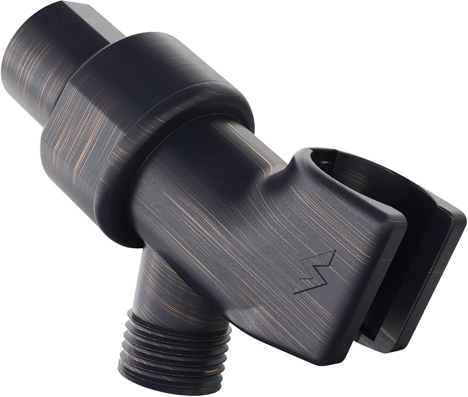 نگهدارنده سردوشی دستی SparkPod - مفصل برنجی جامد قابل چرخش 360 درجه و قابل تنظیم - سازگار با اکثر آداپتورهای شلنگ سردوش - شامل نوار تفلون (استاندارد 1/2 اینچ) (برنزی روغنی عتیقه)