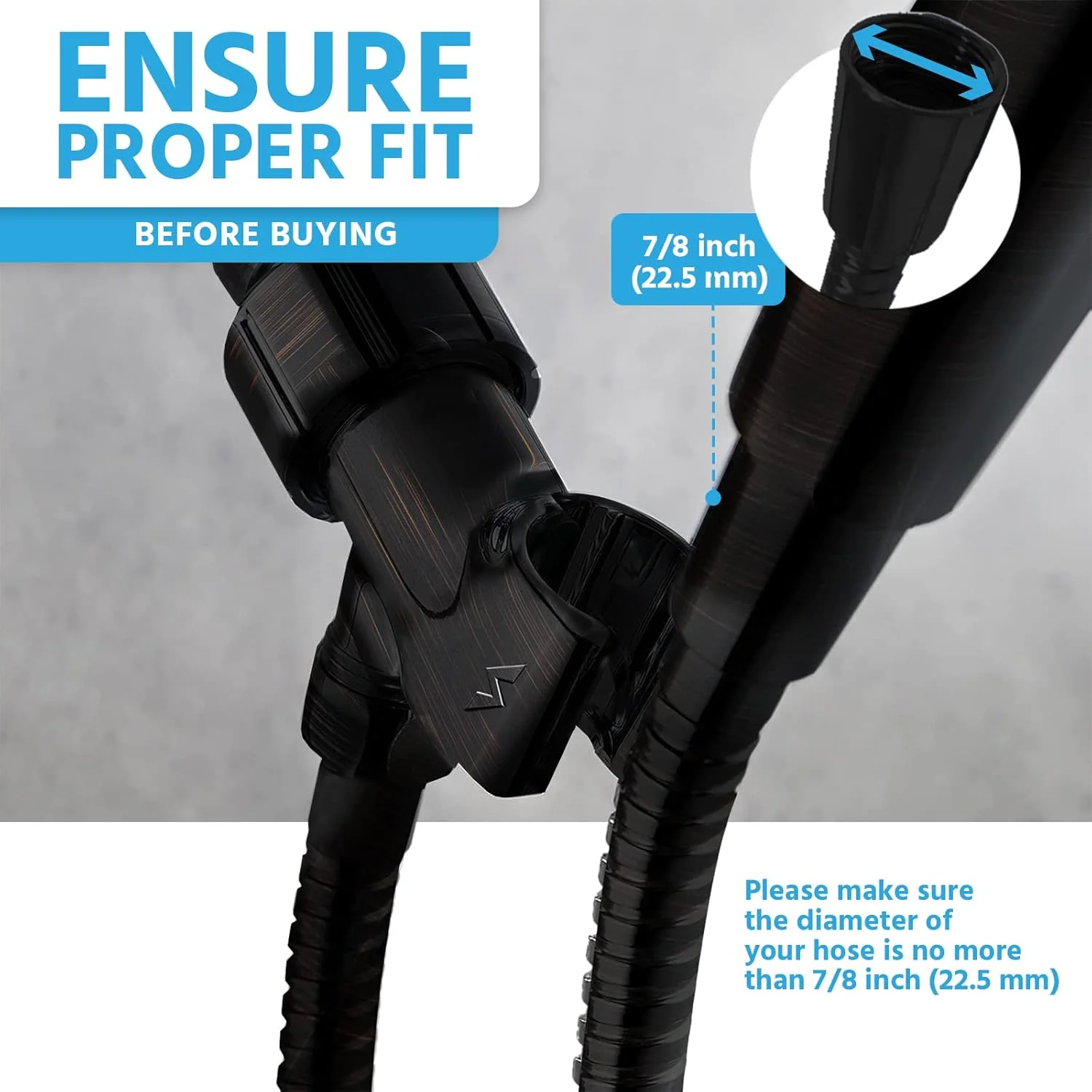 نگهدارنده سردوشی دستی SparkPod - مفصل برنجی جامد قابل چرخش 360 درجه و قابل تنظیم - سازگار با اکثر آداپتورهای شلنگ سردوش - شامل نوار تفلون (استاندارد 1/2 اینچ) (برنزی روغنی عتیقه)