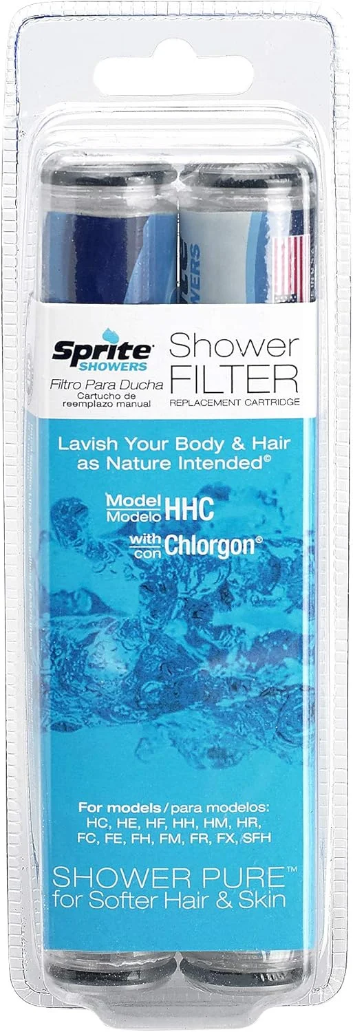 کارتریج فیلتر دوش دستی جایگزین Sprite Hhc-2، بسته 2 عددی، آبی