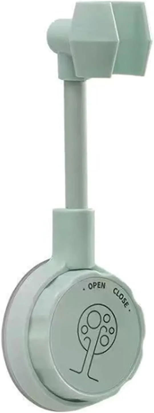 نگهدارنده سردوش مکشی، نگهدارنده دیواری سردوش مکشی قابل تنظیم، براکت سردوش دستی بدون نیاز به سوراخ کاری، سبز روشن 1 عدد