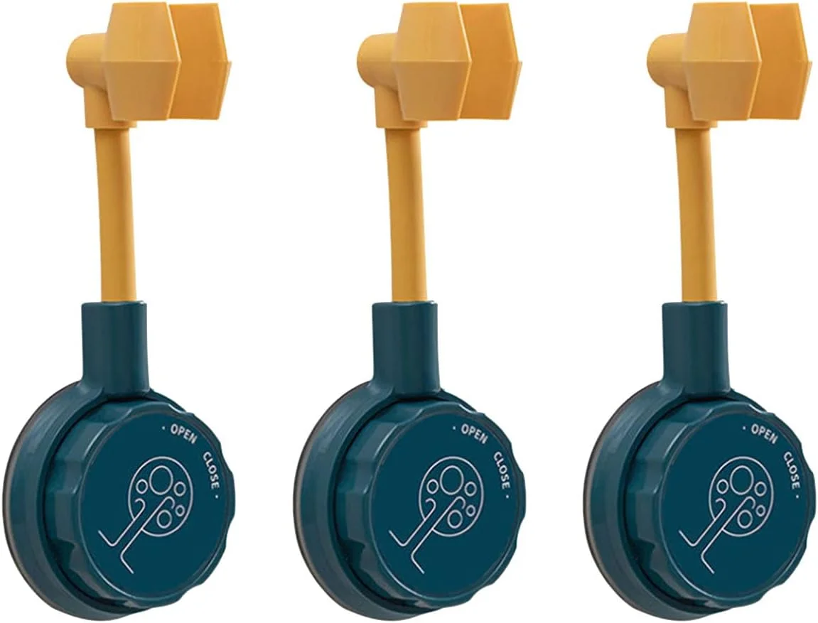 نگهدارنده سر دوش مکشی، نگهدارنده دیواری قابل تنظیم سر دوش مکشی، براکت سر دوش بدون نیاز به سوراخ کاری، آبی 3 عددی