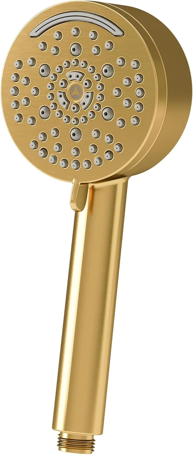 دوش دستی چند منظوره Symmons HydroMersion Contemporary 4 اینچی با فشار بالا و 7 حالت قابل تنظیم، گرد، برنزی برس خورده
