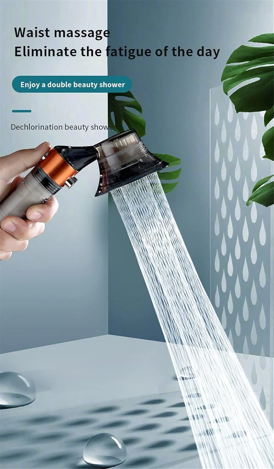 سردوش حمام جدید با فشار قوی و فیلتراسیون 3 لایه و صرفه جویی در آب، مناسب برای ماساژ و اسپا در حمام