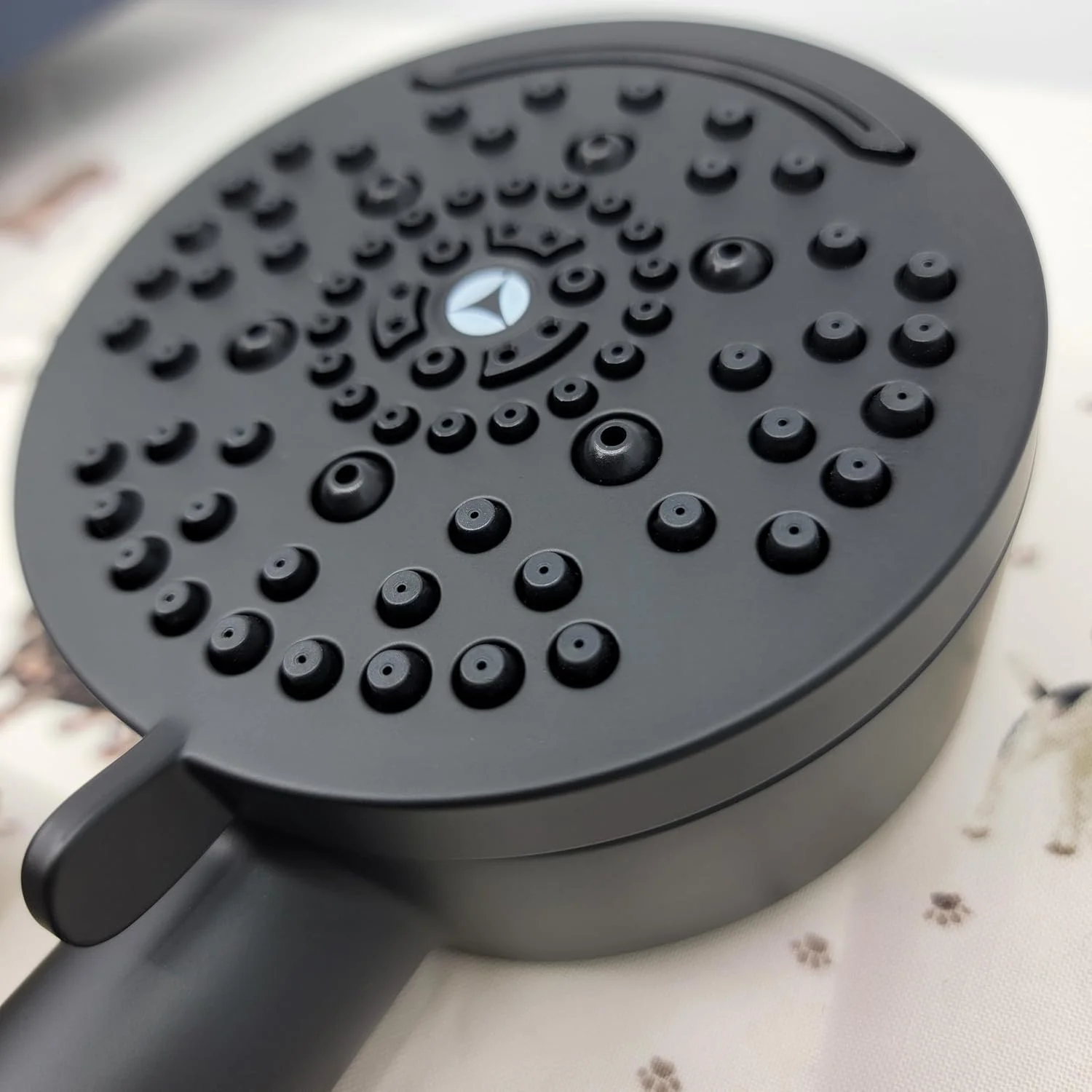 دوش دستی چند منظوره Symmons HydroMersion Contemporary با فشار بالا، 7 حالته، گرد و قابل تنظیم، 4 اینچی، مشکی مات