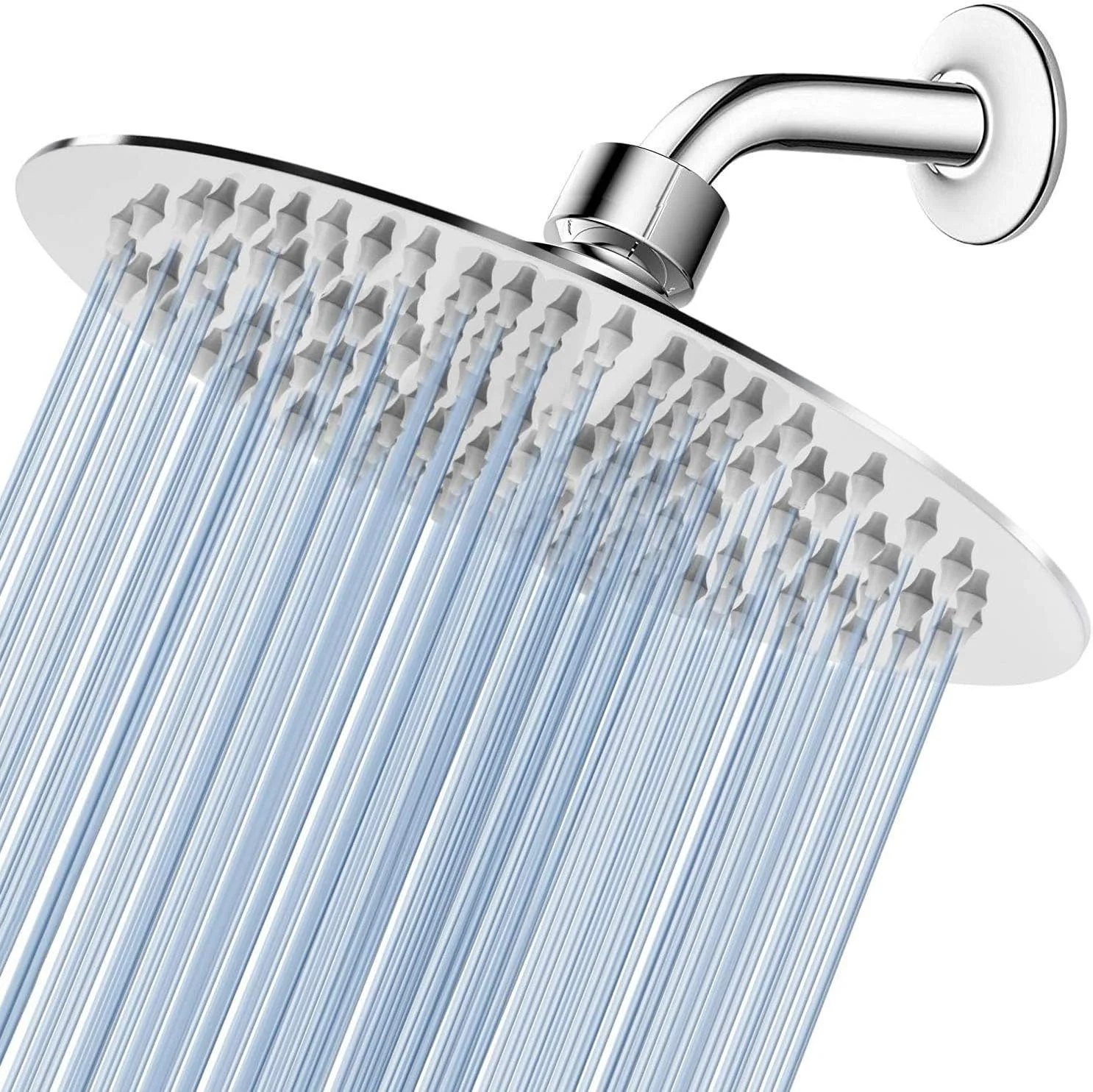 سردوش بارانی SYOSI، سردوش گرد 8 اینچی با فشار بالا، سردوش بارانی فوق العاده نازک از جنس استیل ضد زنگ 304 با جریان بالا به همراه بازویی سردوش