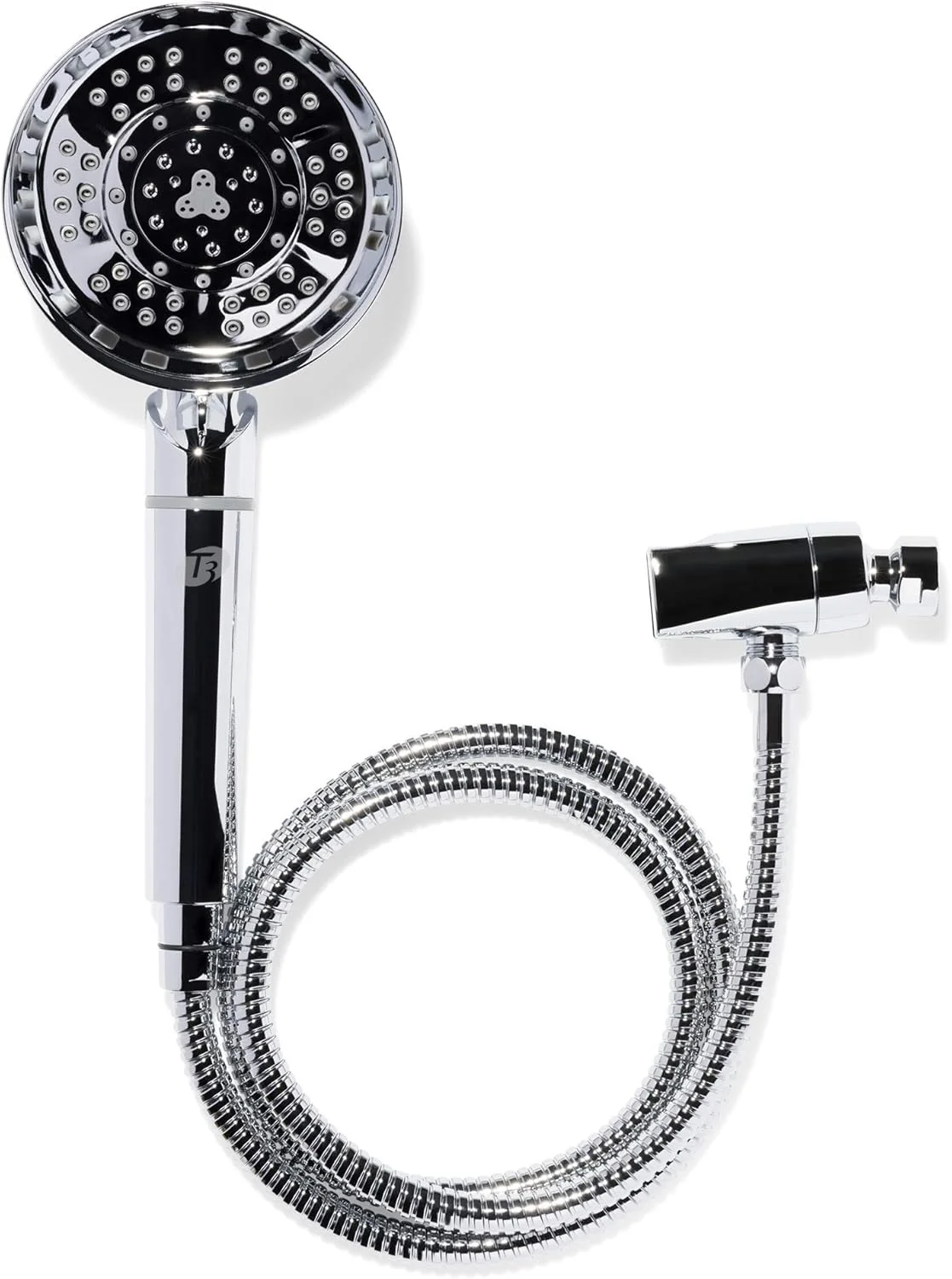 سردوش دستی T3 Source | سردوش کرومی دستی قابل تنظیم با فیلتر کلر | فیلتر مواد معدنی کلر آزاد و سولفید هیدروژن را کاهش می دهد