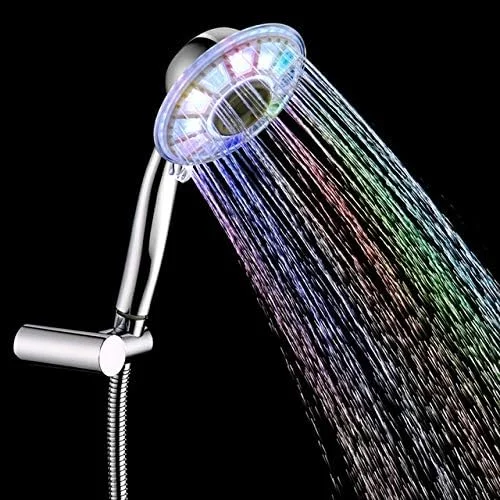 سردوش بارانی ال ای دی با کنترل دمای آب و نور رنگی، سردوش حمام با چراغ های ال ای دی 7 رنگ