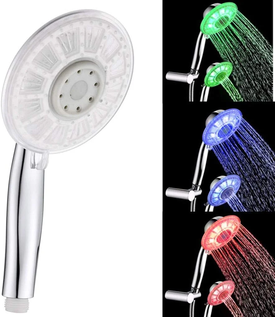 سردوش بارانی ال ای دی با کنترل دمای آب و نور رنگی، سردوش حمام با چراغ های ال ای دی 7 رنگ