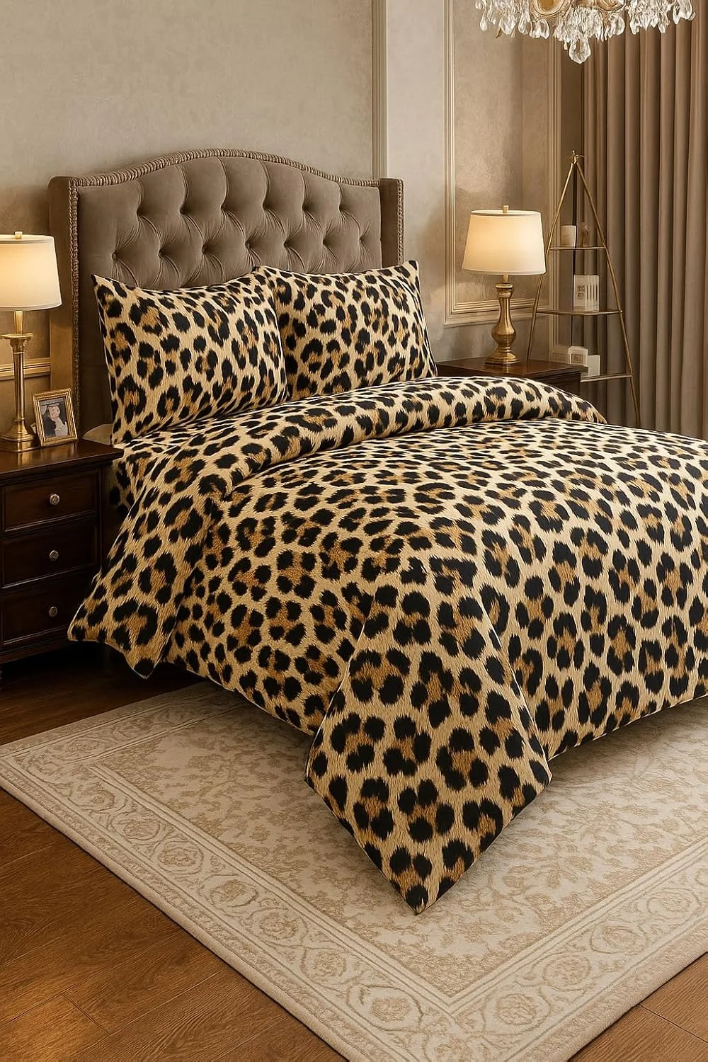 ست ملحفه تخت خواب سه تکه با طرح گلدار سایز کینگ شامل یک ملحفه و دو روبالشتی