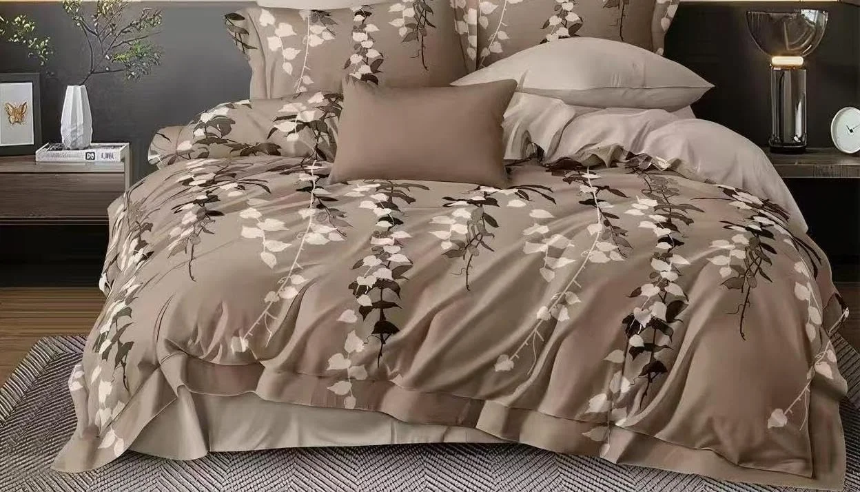 ست ملحفه تخت خواب سه تکه با طرح گل، سایز کینگ، شامل یک ملحفه و دو روبالشتی