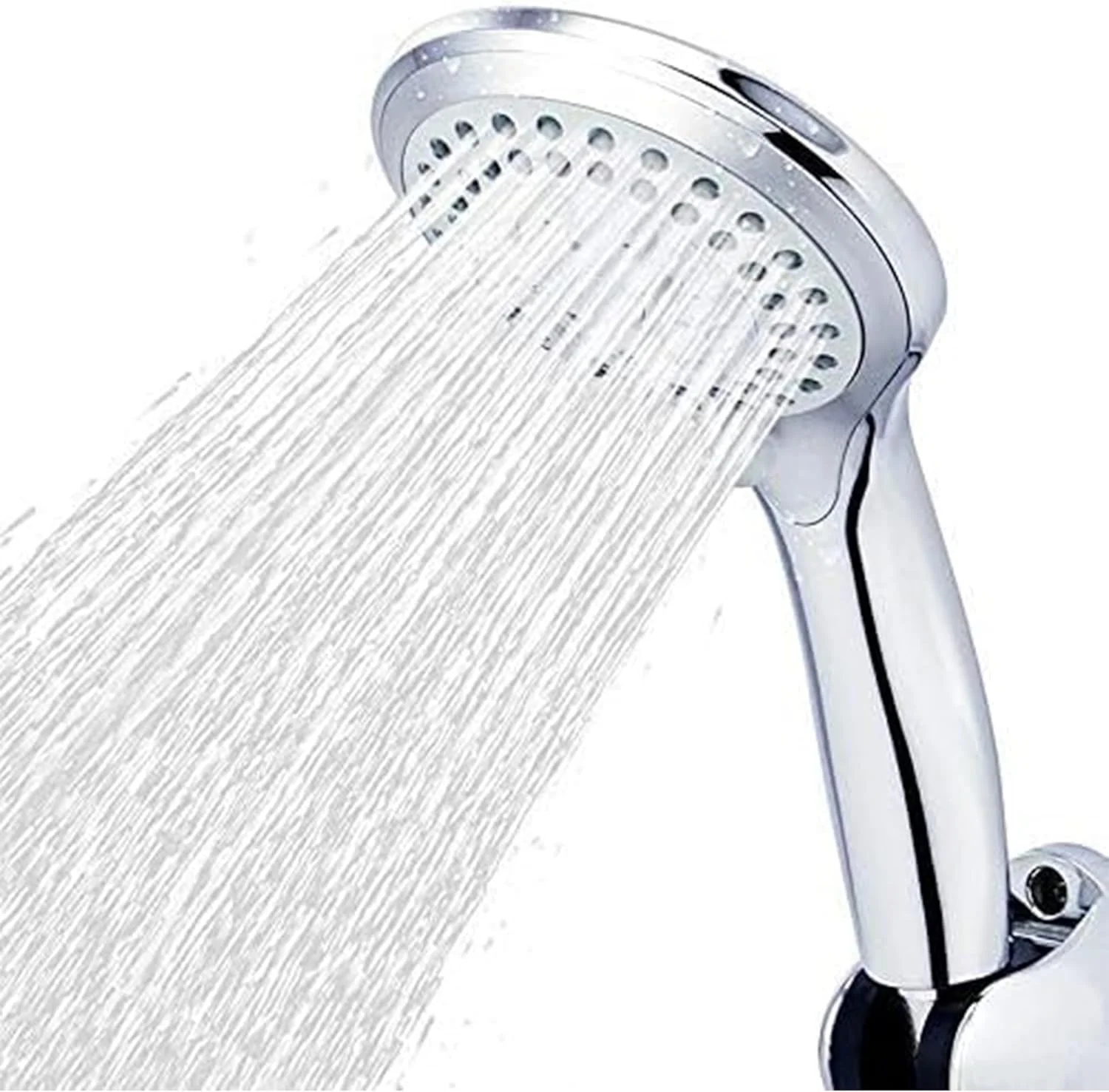 سردوش حمام HomePro با 5 حالت، سردوش دستی فوق العاده نازک با فشار قوی و قابل تنظیم - نازل سیلیکونی با گرید غذایی - سردوش های یونیورسال - کروم بهترین سردوش تقویت کننده فشار