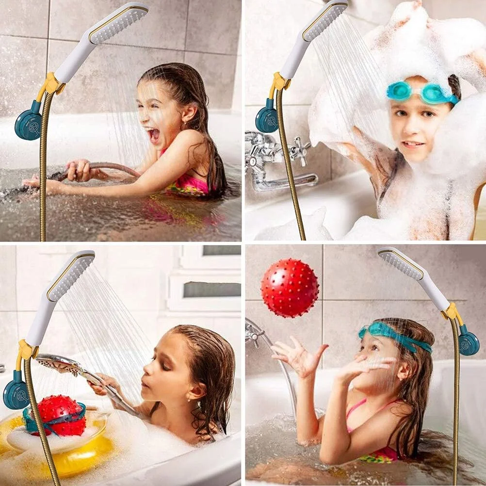 نگهدارنده سردوش حمام، پایه سردوش قابل تنظیم 360 درجه جهانی، نگهدارنده سردوش دستی بدون نیاز به سوراخ کاری و پایه مکنده دیواری