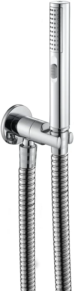 سردوش کروم با شلنگ 1.5 متری، سردوش دستی یونیورسال، سردوش قابل تنظیم تک دستی برای حمام