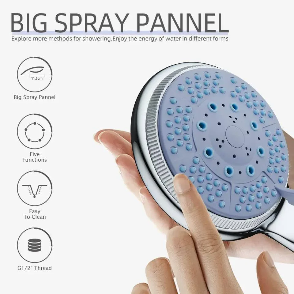 سردوش دستی وی.مکس مدل MODI به همراه شلنگ 1.5 متری | سردوش حمام با راندمان مصرف آب بالا | کیت سردوش کاهنده مصرف آب